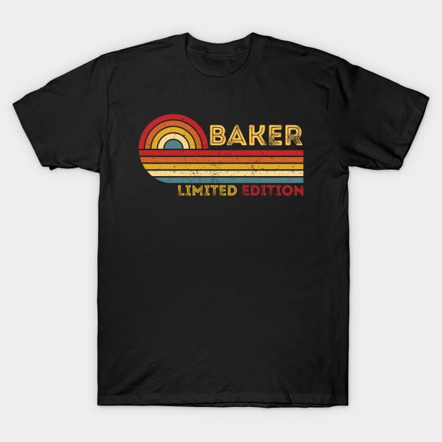 Retro Vintage Limited Edition Baker - Birthday Gift Ideas For Bakers T-Shirt by Pezzolano